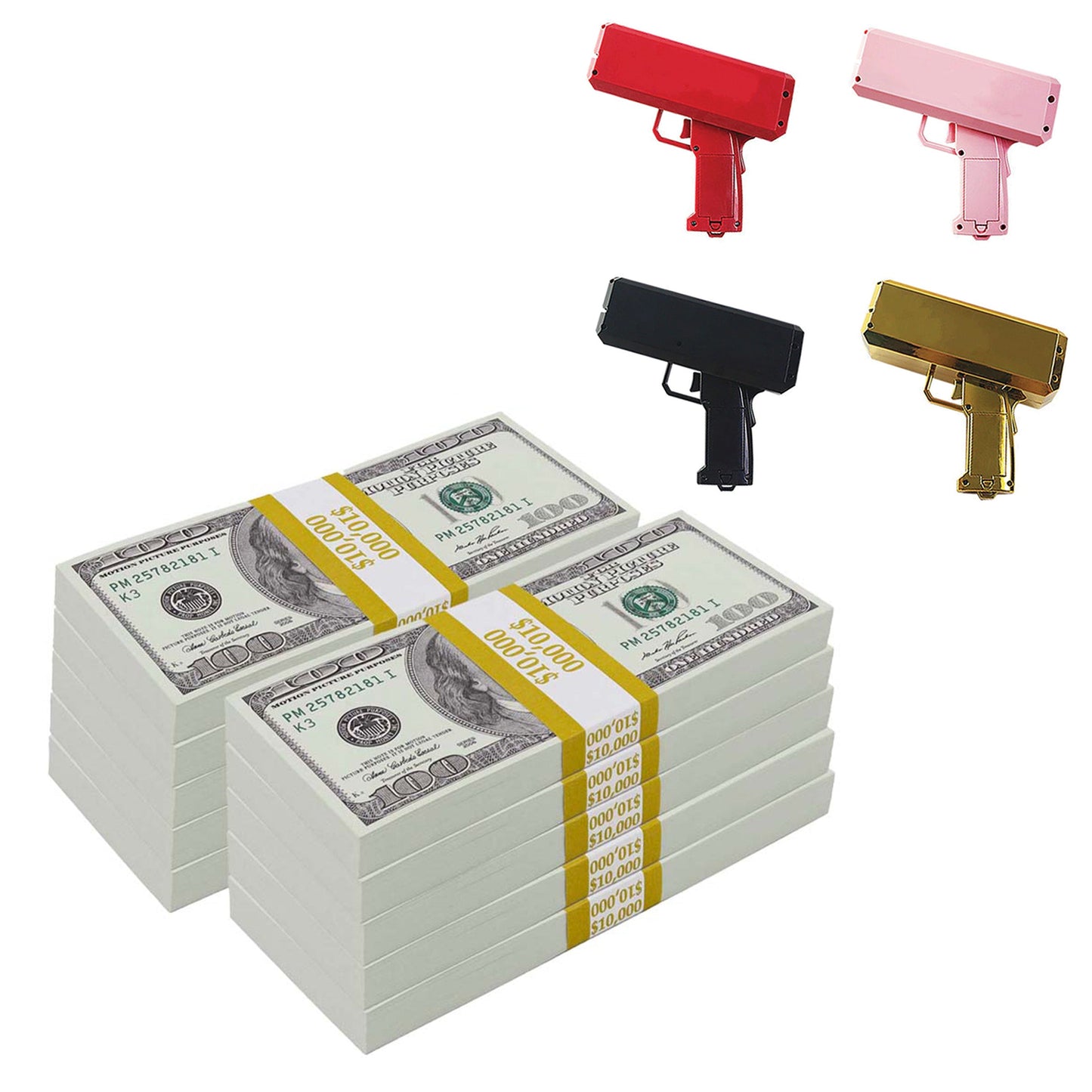 $100,000 2000 Series Stacks with Money Gun