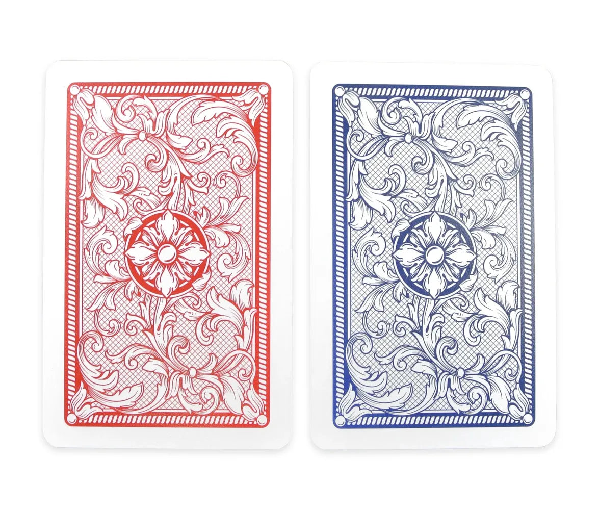 Copag Legacy 4-Color Plastic Double Deck Set – Bridge Size – Red & Blue – Jumbo Index