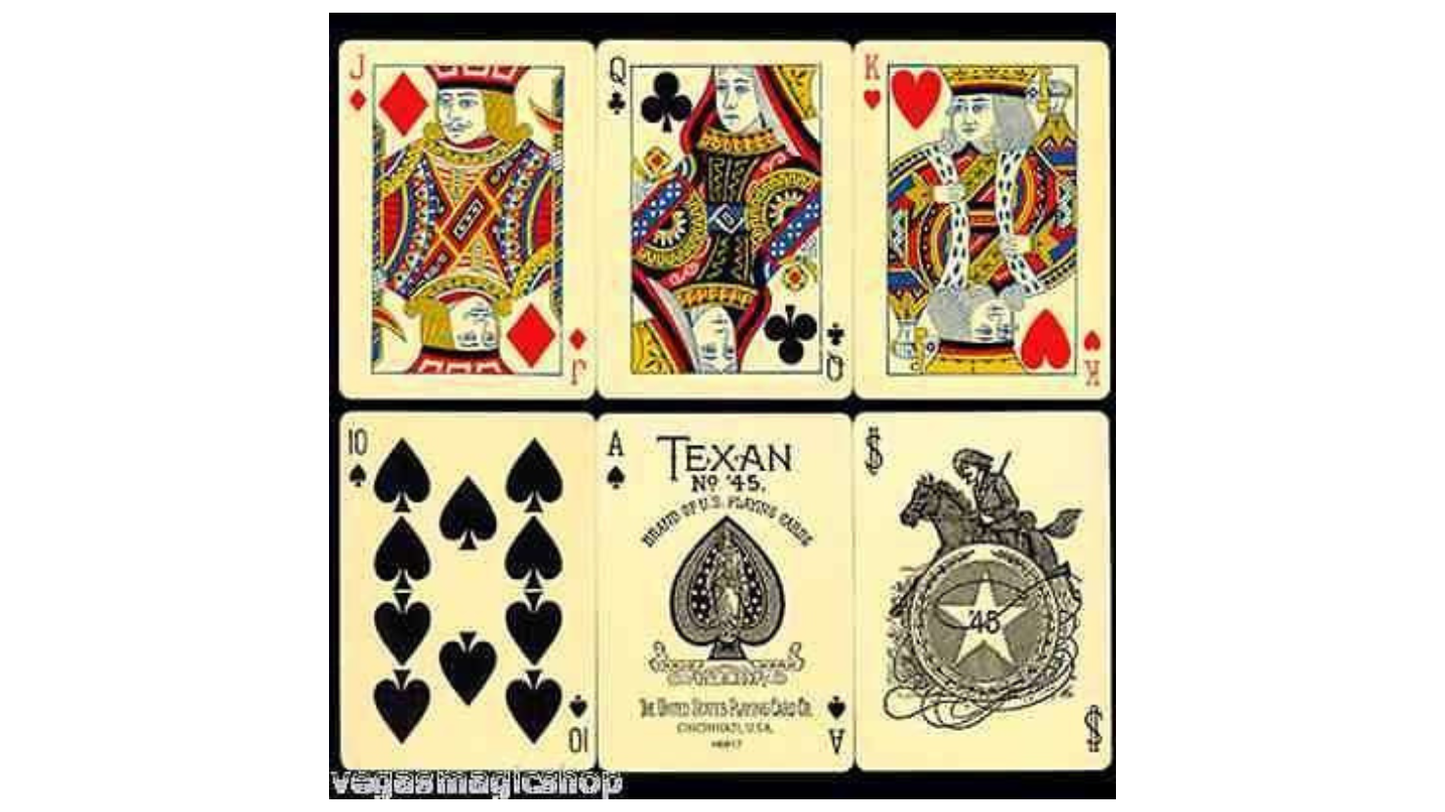 Texan Deck Of Poker Playing Cards 45-R by USPCC