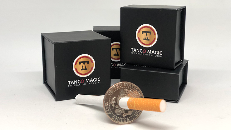 Cigarette Through Half Dollar (Two Sided) (D0015) by Tango - Trick