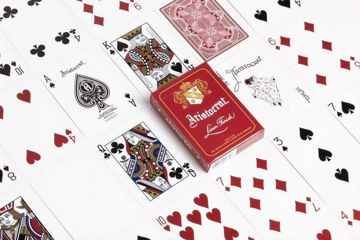 Aristocrat Poker Playing Cards – Standard Index (Red & Blue)
