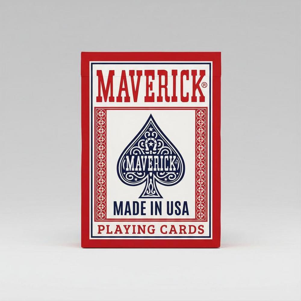 Maverick Playing Cards – Standard Index – Made in USA – Red or Blue Deck