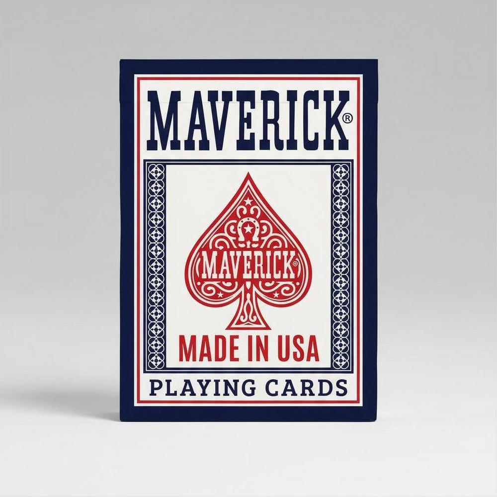 Maverick Playing Cards – Standard Index – Made in USA – Red or Blue Deck