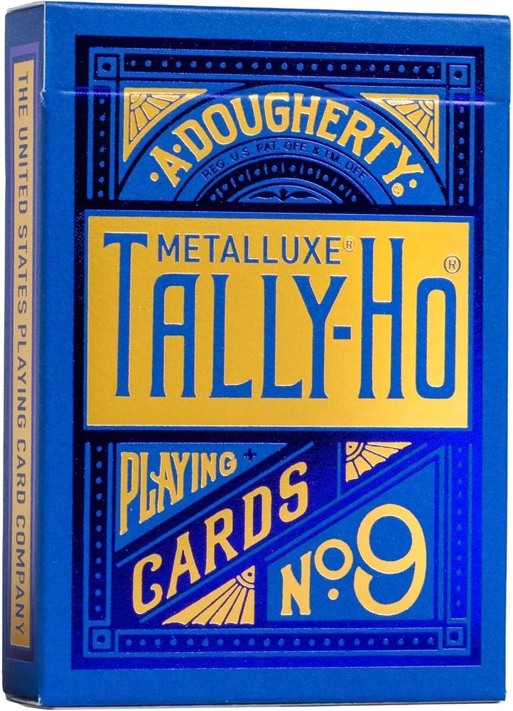 Tally-Ho Metal Luxe Playing Cards, Circle Back (Red & Blue)