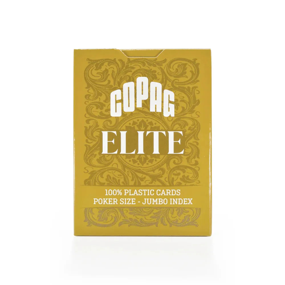 Copag Elite 100% Plastic Playing Cards – Poker Size Jumbo Index (Mixed Colors, Single Decks)