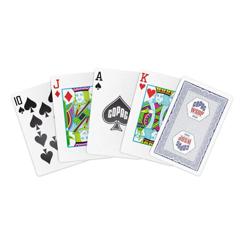 Copag WSOP 2025 Traditional 100% Plastic Playing Cards – Bridge Size Regular Index (Red or Blue)