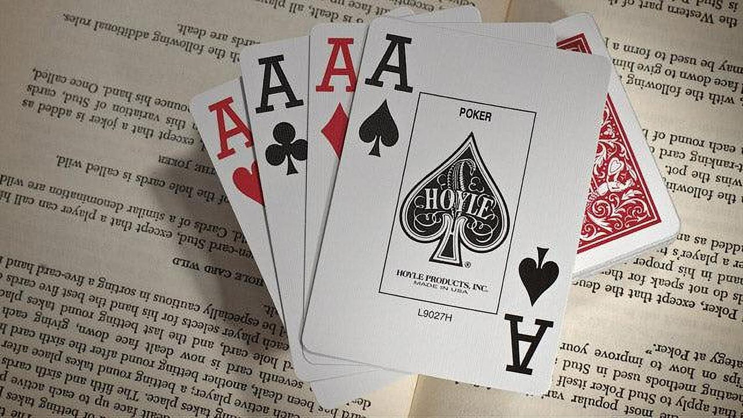 Hoyle® Playing Cards – Shell Back Design - Jumbo Index - Red & Blue Poker Cards
