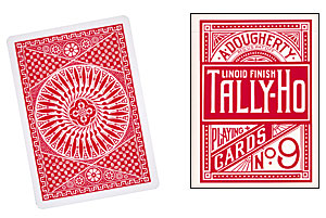 Tally-Ho Circle Back Playing Cards in Red