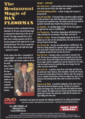 Restaurant Magic Volume 1 by Dan Fleshman - DVD-Alternate Worlds Magic