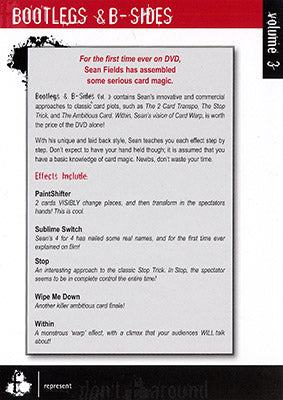 Bootlegs and B-Sides - Volume 3 by Sean Fields - DVD-Alternate Worlds Magic