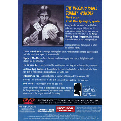 Tommy Wonder at British Close-Up Magic Symposium - DVD-Alternate Worlds Magic