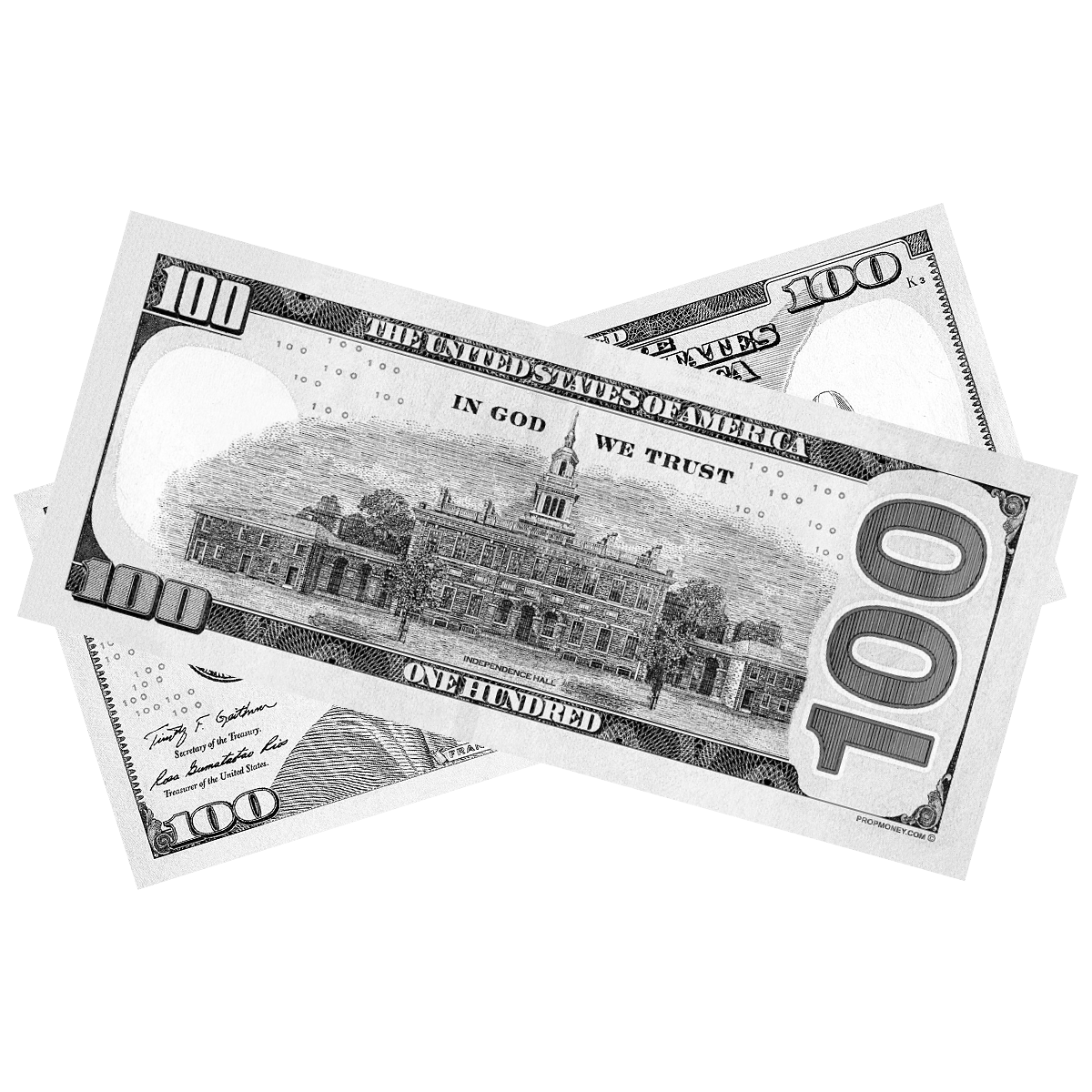 Gray Prop Money Bills
