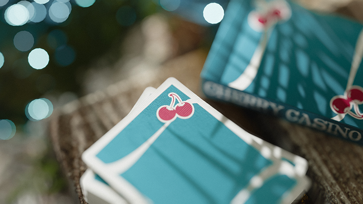 Cherry Casino (Tropicana Teal) Playing Cards by Pure Imagination Projects-Alternate Worlds Magic