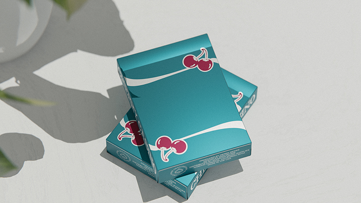 Cherry Casino (Tropicana Teal) Playing Cards by Pure Imagination Projects-Alternate Worlds Magic