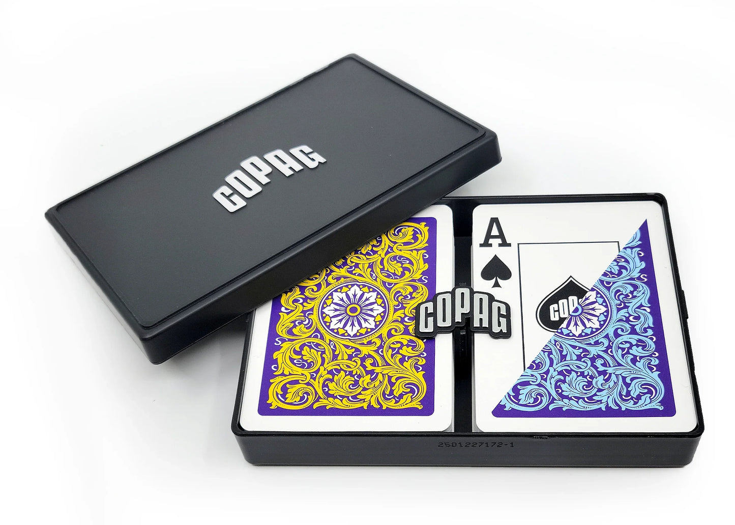 Copag Neoteric 100% Plastic Playing Cards – Poker Size Jumbo Index (Blue & Yellow Double Deck)