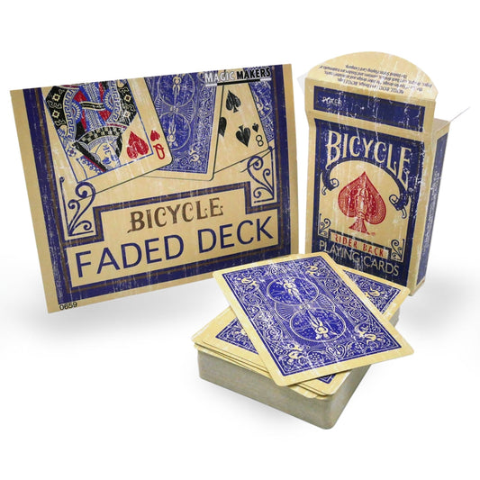 Faded Rider Back Blue Bicycle Deck