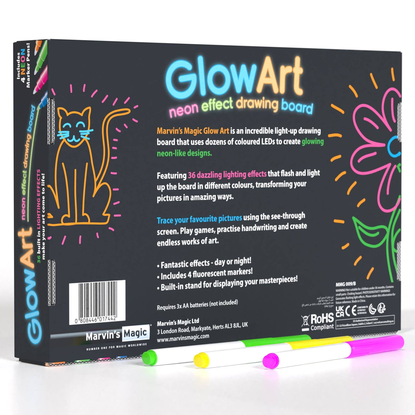 Glow Art Magic Drawing Board by Marvin’s Magic - Black