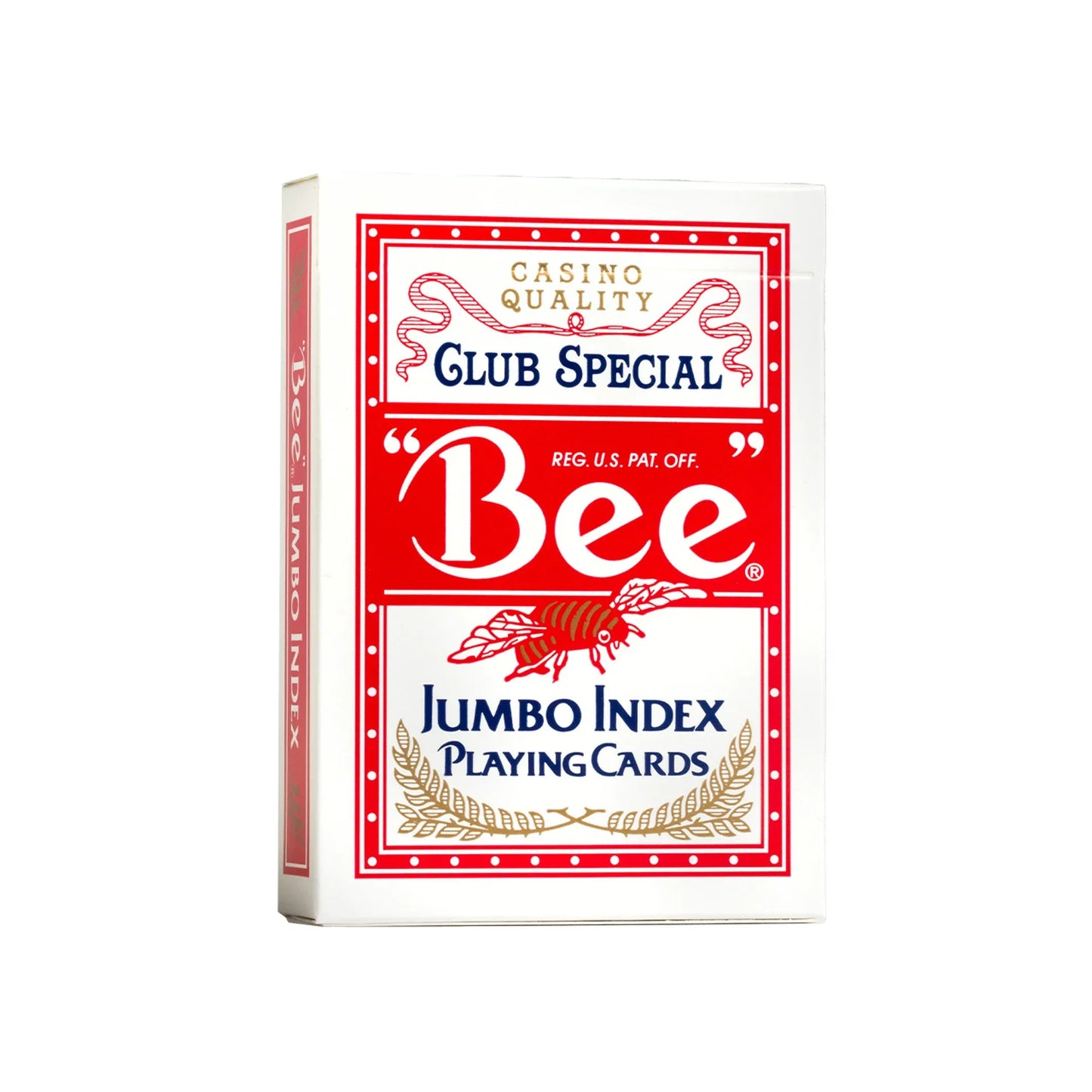Bee Jumbo Index – Individual Deck (Poker Size, Red or Blue) – Casino Quality