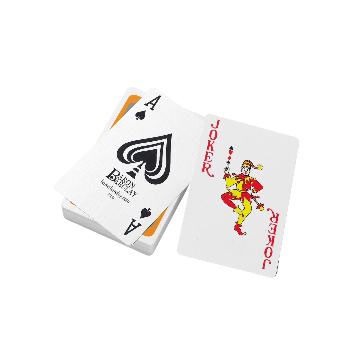 All-Plastic Baron Bridge Playing Card (Slightly Larger Index) - Boxed Double Deck