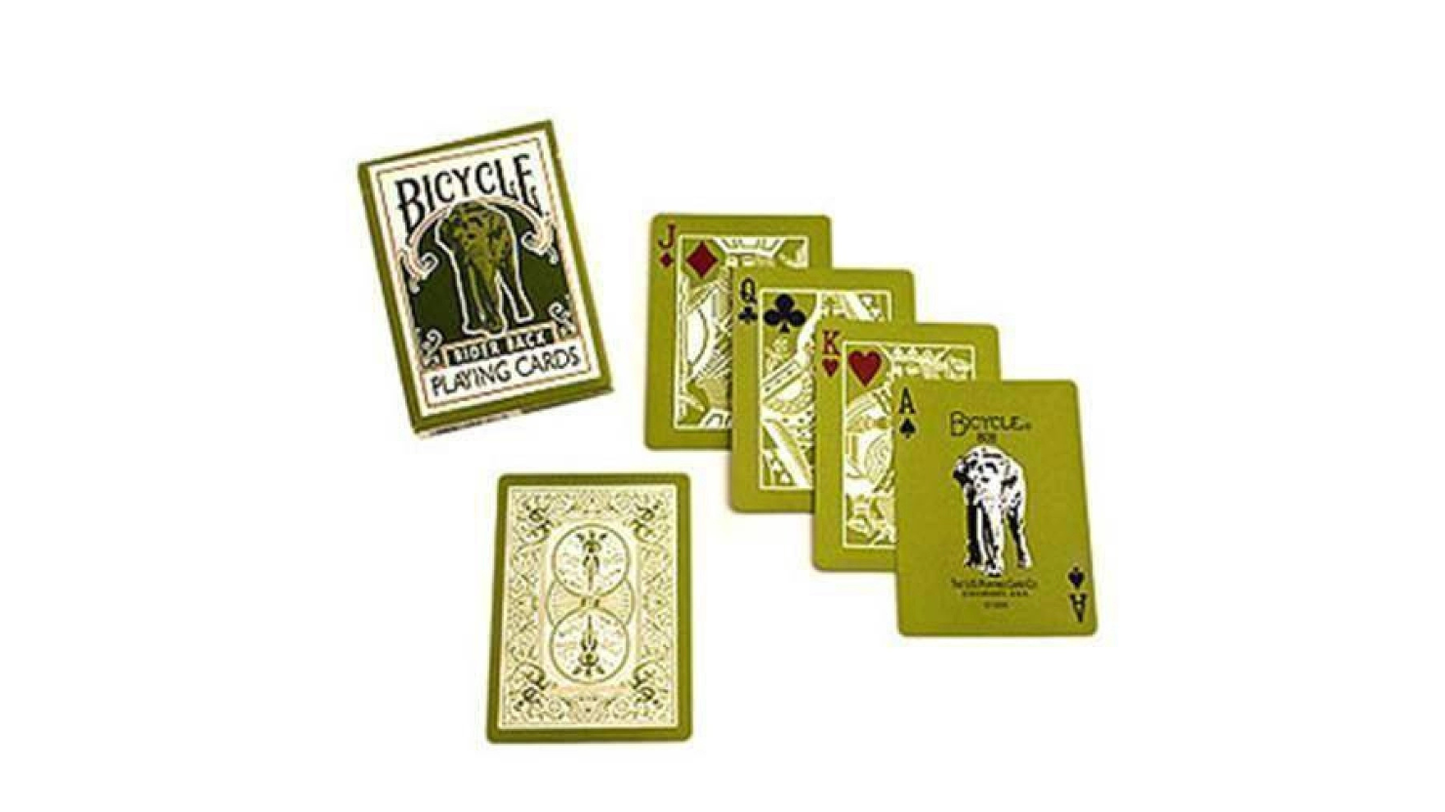 Bicycle Green Elephant Tsunami Playing Cards by USPCC