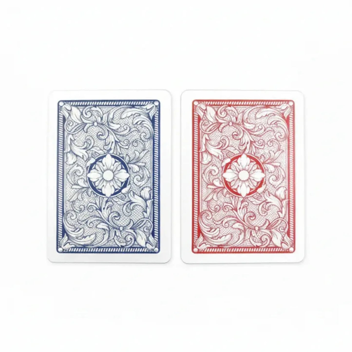 Copag Legacy 4‑Color 100% Plastic Playing Cards – Poker Size Regular Index Double Deck (Blue/Red)
