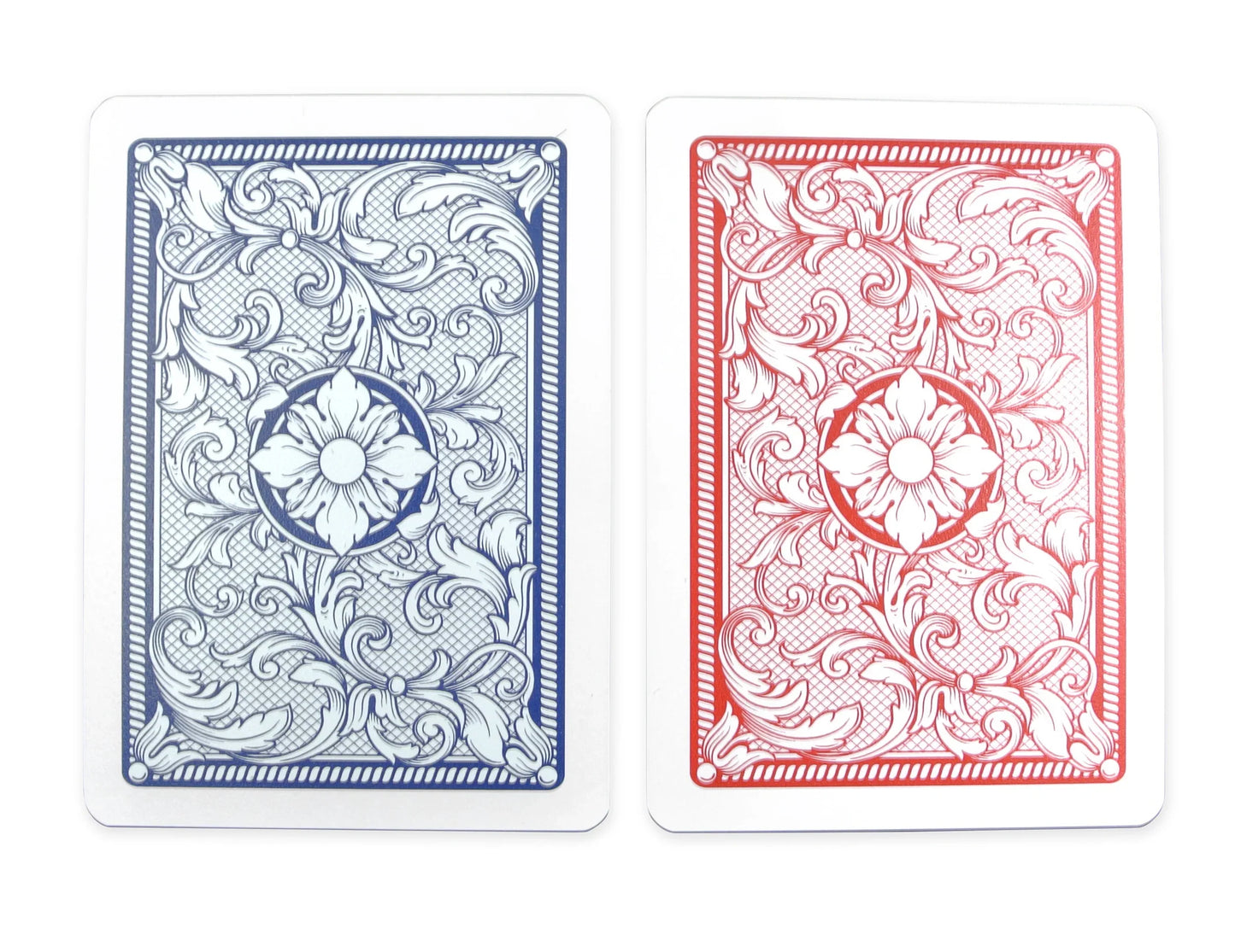 Copag Legacy 4-Color Plastic Double Deck Set – Poker Size – Red & Blue – Jumbo Index