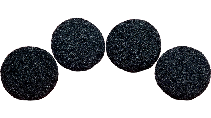 1.5 inch Regular Sponge Ball (Black) Pack of 4 from Magic by Gosh