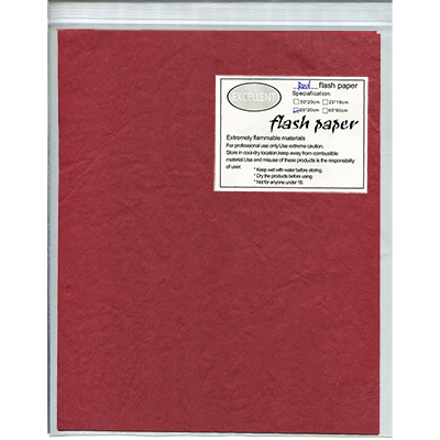 Flash Paper five pack(25x20cm) Red - Trick