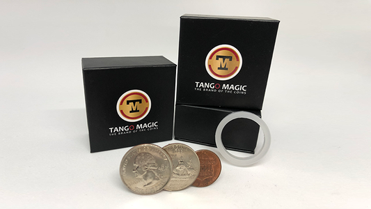 Locking Trick 61 cents (w/DVD)(2 Quarters, 1 Dime, 1 Penny) by Tango - Trick (D0130)