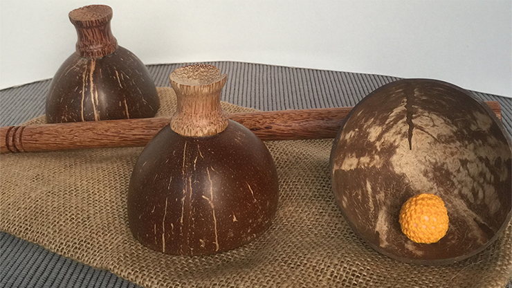 Cheppum Panthum Coconut Shell Cups and Wand set by Gary Kosnitzky - Trick