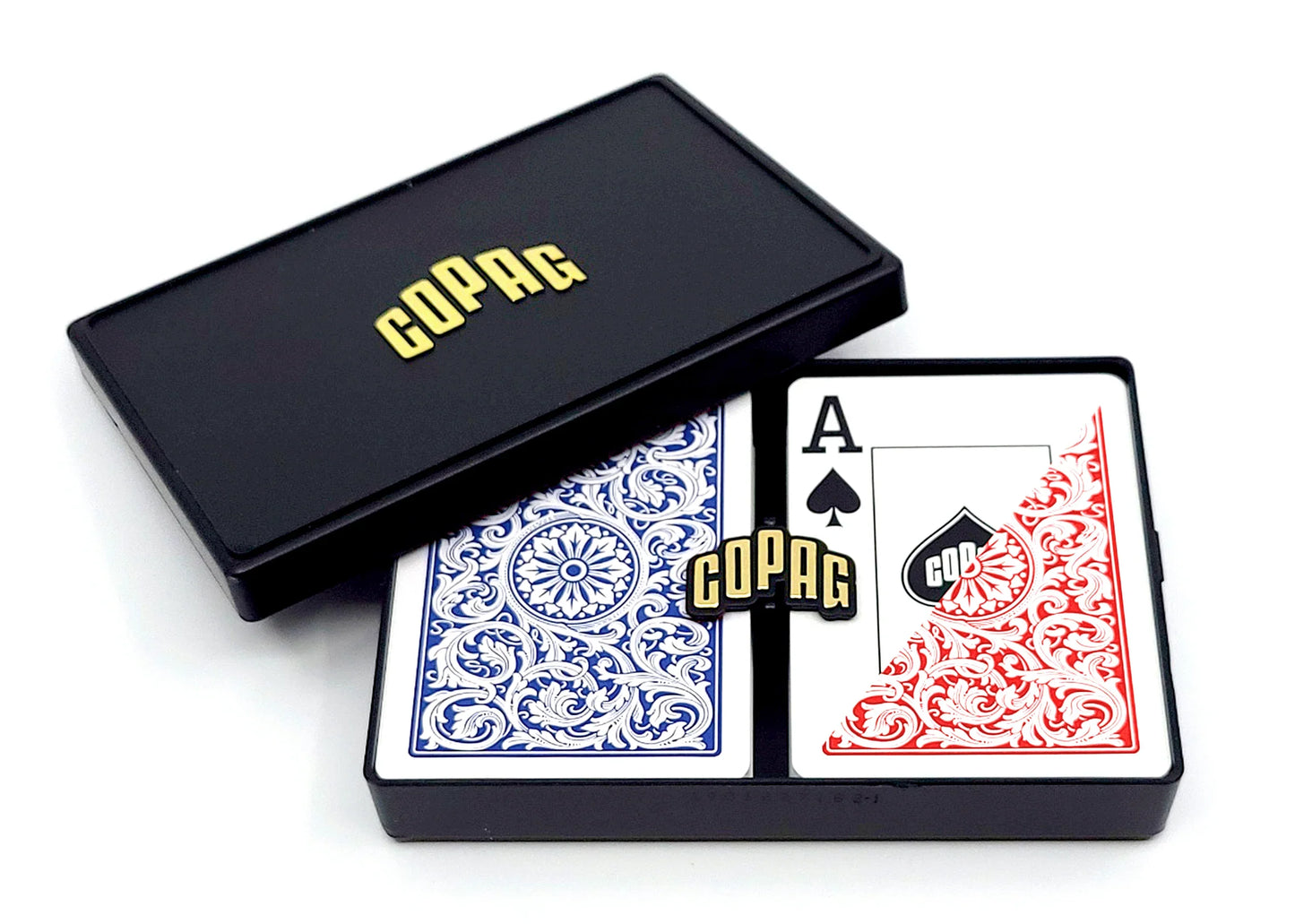 Copag 1546 Plastic Double Deck Set – Poker Size (Red & Blue) – Jumbo Index