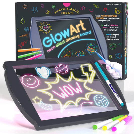 Glow Art Magic Drawing Board by Marvin’s Magic - Black