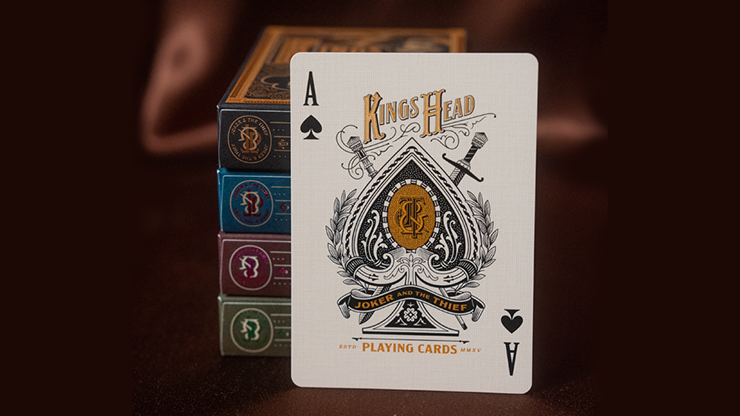King's Head (Black and Gold Foil) Playing Cards  by Joker and the Thief