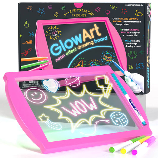 Glow Art Magic Drawing Board by Marvin’s Magic - Pink