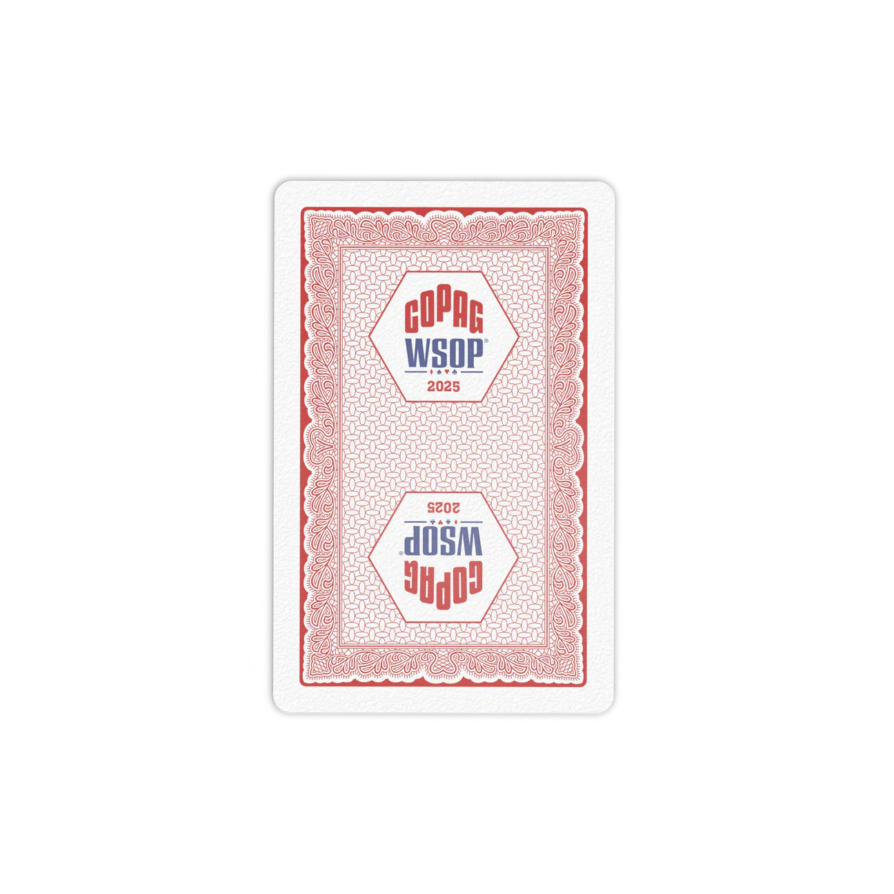 Copag WSOP 2025 Traditional 100% Plastic Playing Cards – Bridge Size Regular Index (Red/Blue Double Deck Set)