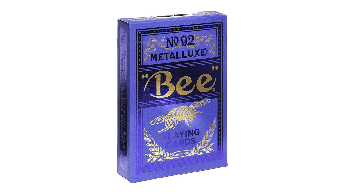 Bee Metalluxe - Blue - Playing Cards