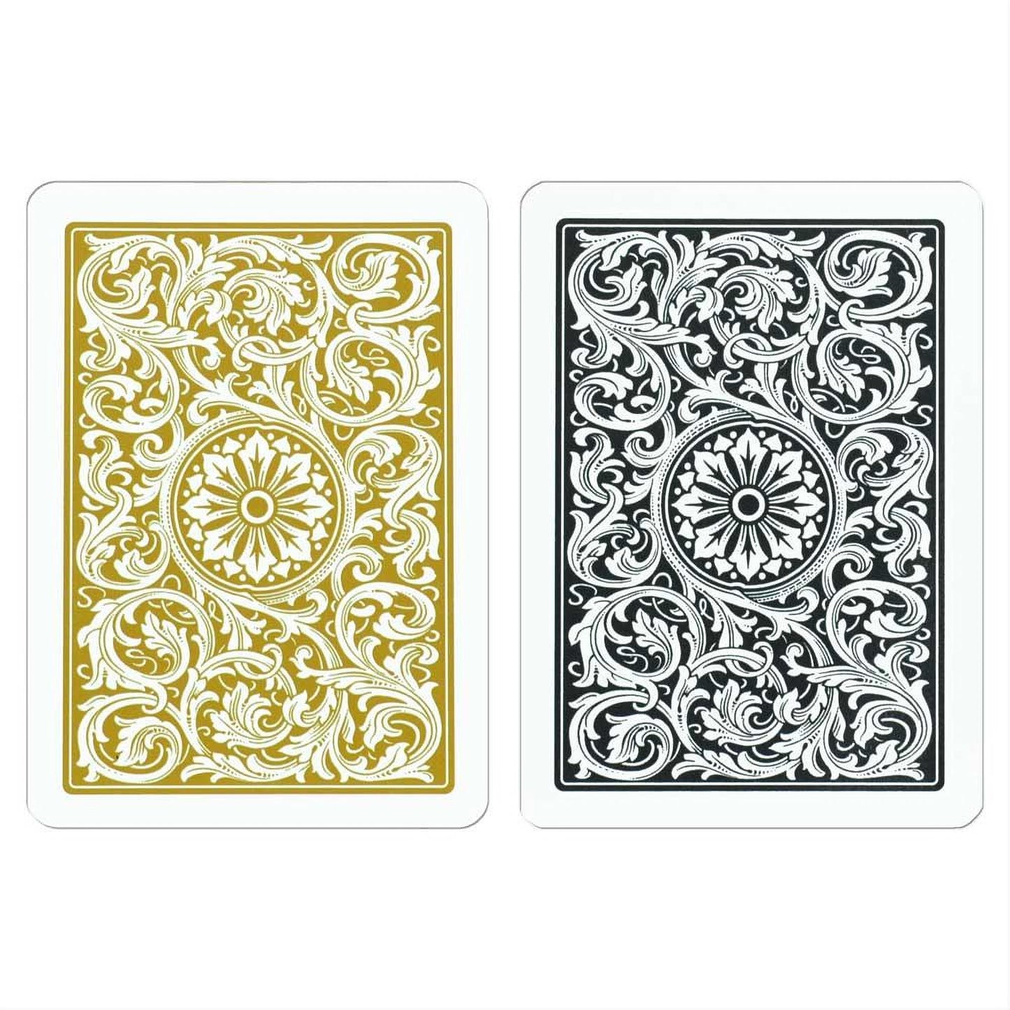 Copag 1546 100% Plastic Playing Cards – Poker Size Jumbo Index (Black & Gold Double Deck)