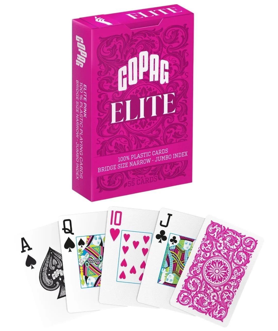 Copag Elite 100% Plastic Playing Cards – Bridge Size Jumbo Index (Mixed Colors)