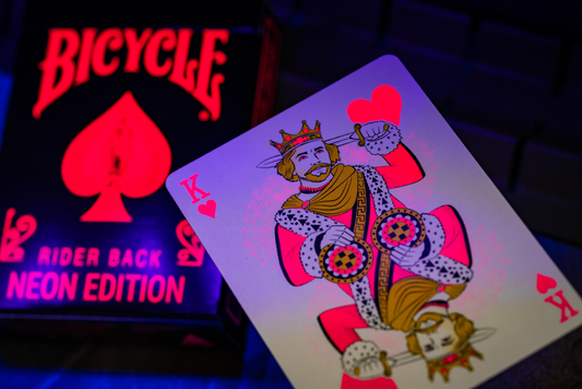 Bicycle Neon Rider Back Star-Fire Pink Deck Playing Cards