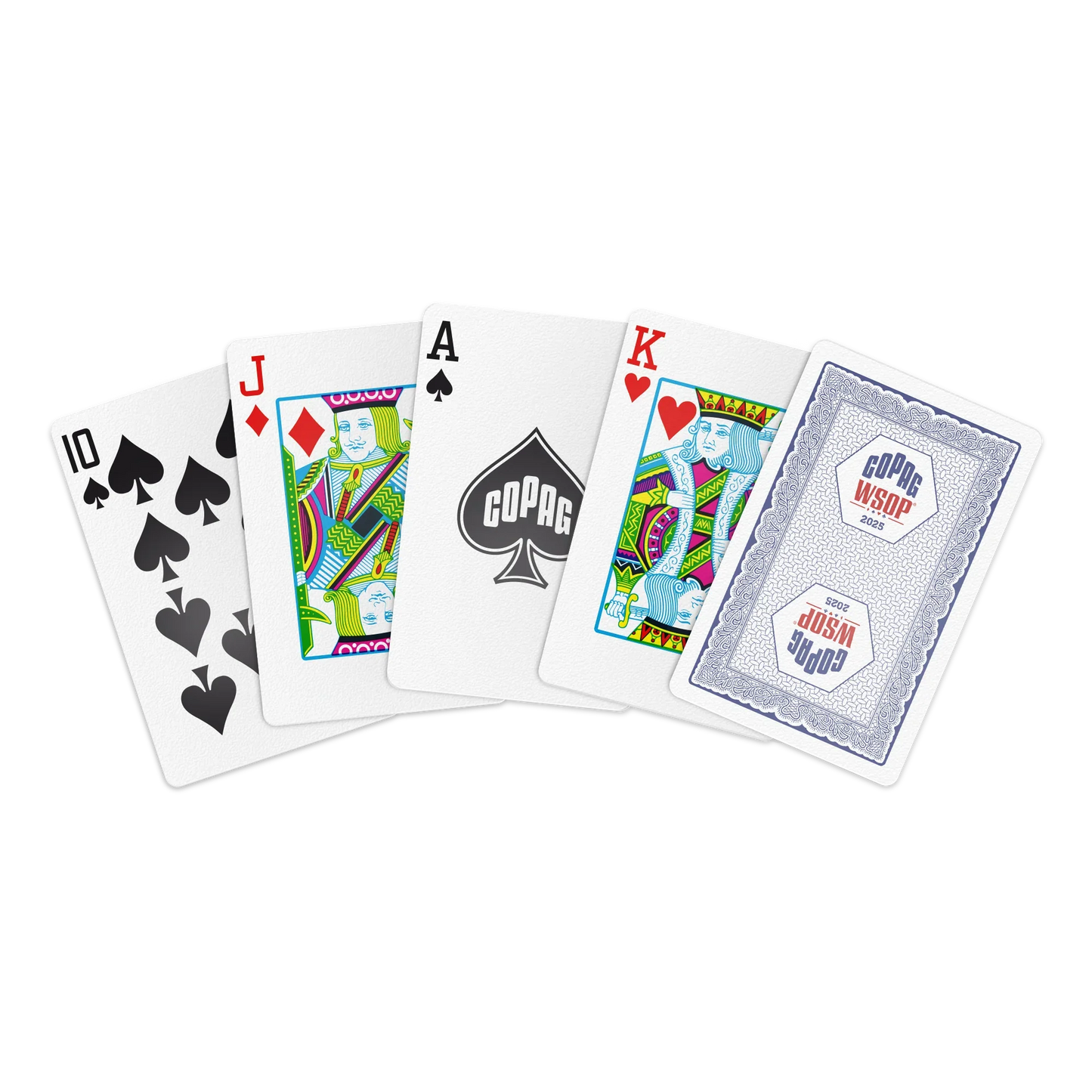 Copag WSOP 2025 Traditional 100% Plastic Playing Cards – Bridge Size Regular Index (Red or Blue)