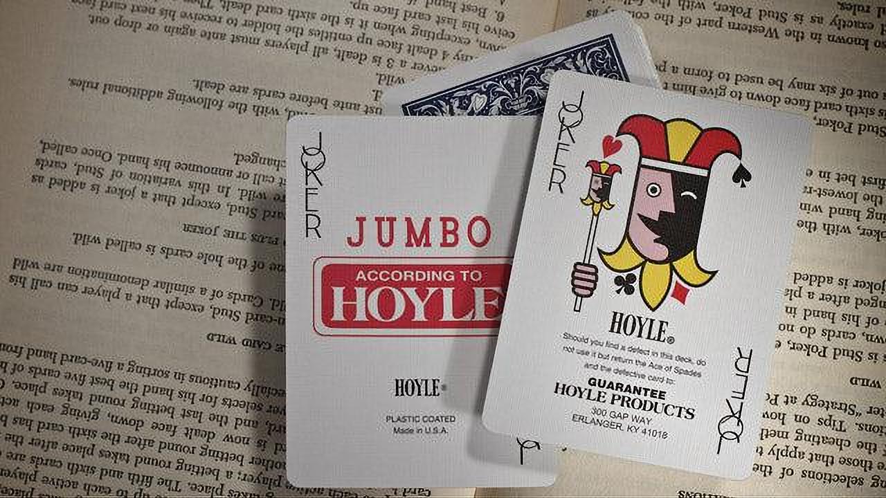 Hoyle® Playing Cards – Shell Back Design - Jumbo Index - Red & Blue Poker Cards
