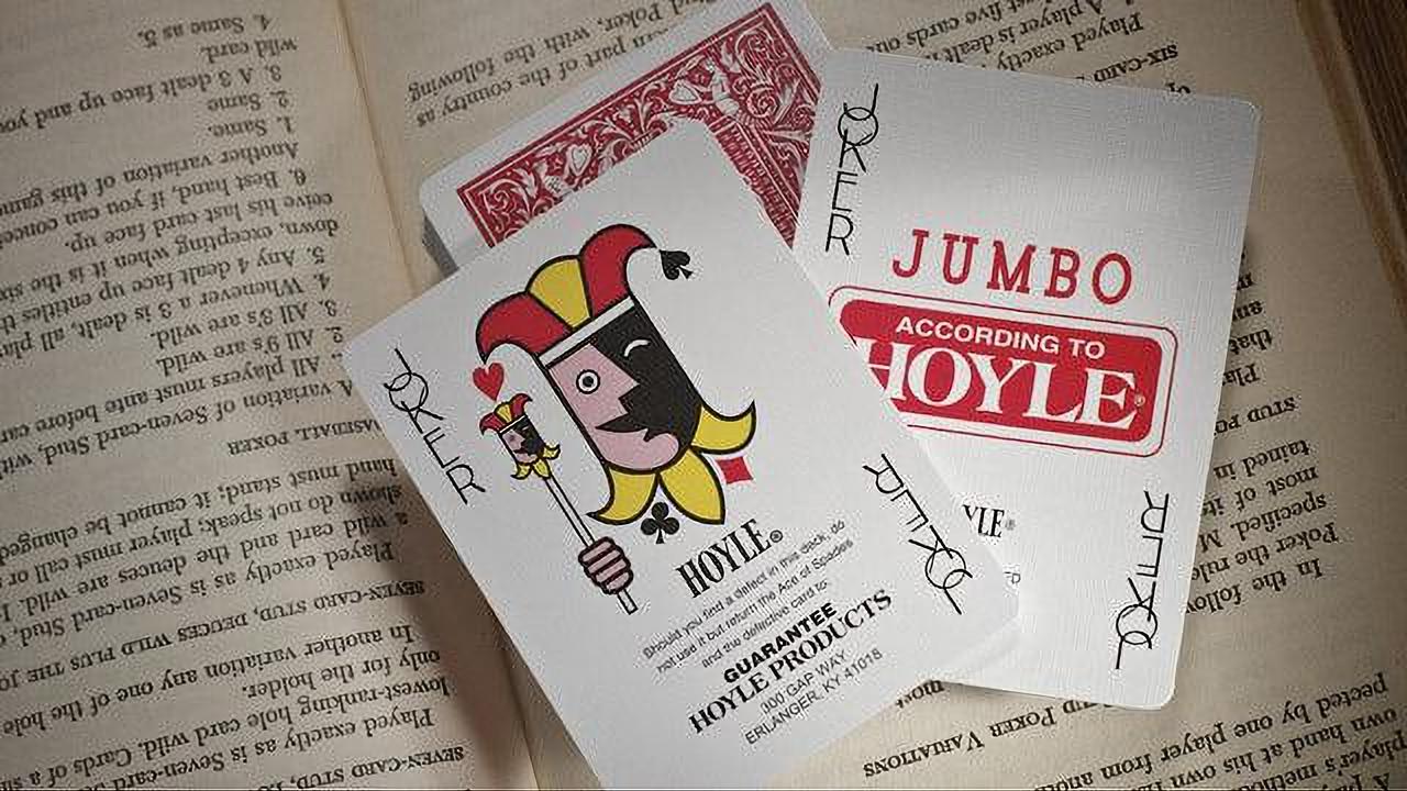 Hoyle® Playing Cards – Shell Back Design - Jumbo Index - Red & Blue Poker Cards