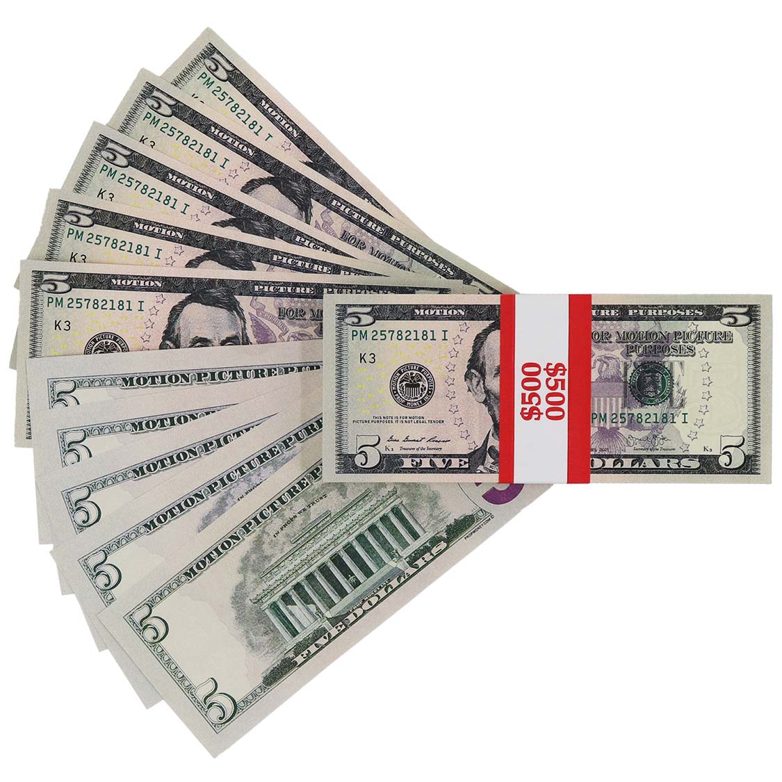 $500 Full Print New Series Stack