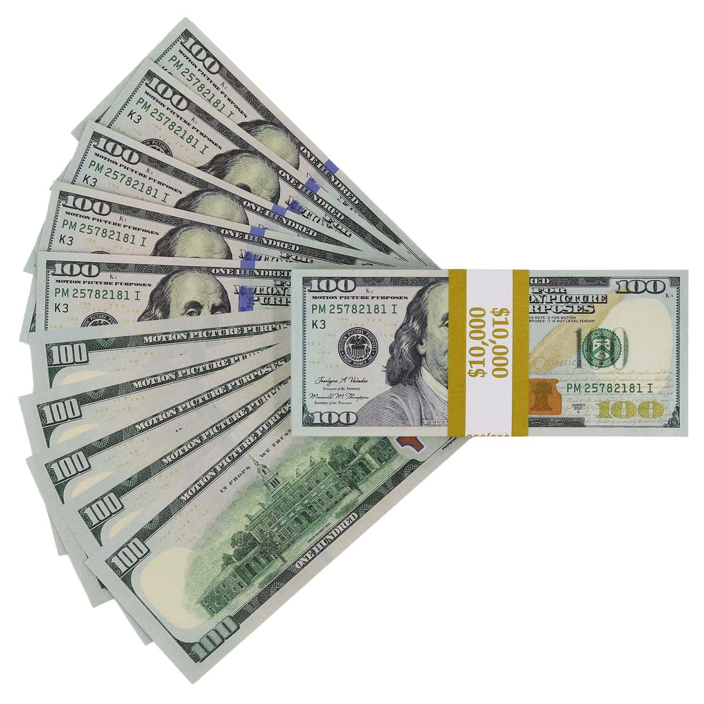 $100,000 Full Print New Series Stacks