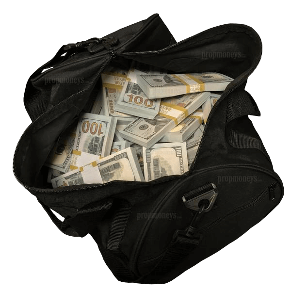 $500,000 Full Print New Series Stacks & Duffel Bag