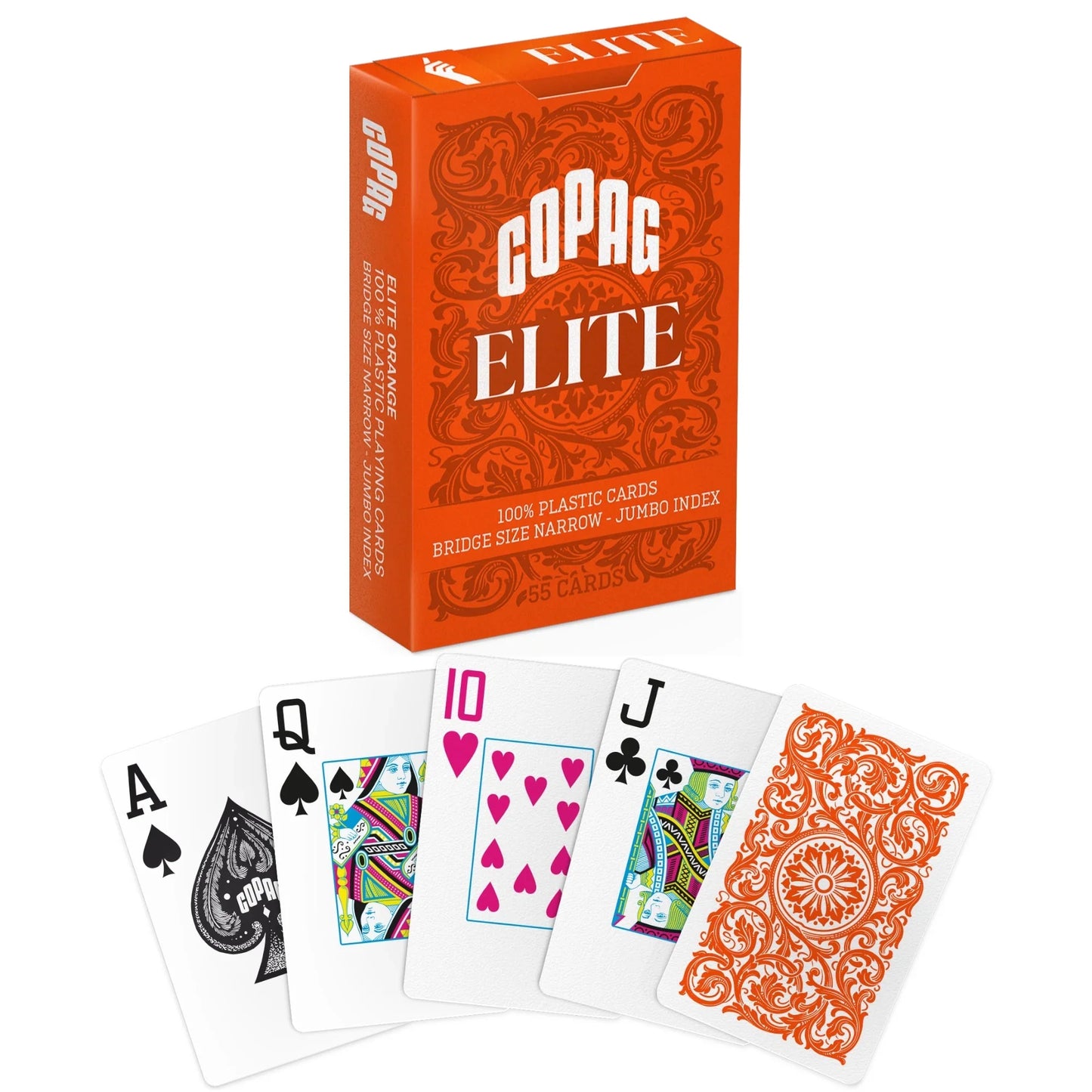 Copag Elite 100% Plastic Playing Cards – Bridge Size Jumbo Index (Mixed Colors)