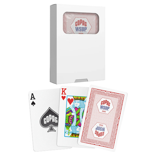 Copag WSOP 2025 Traditional 100% Plastic Playing Cards – Bridge Size Regular Index (Red or Blue)