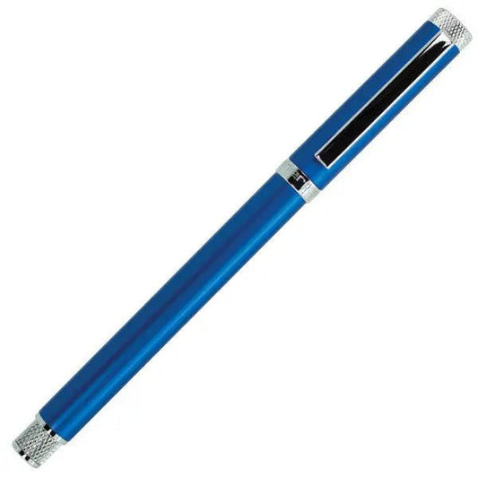 Sherpa Matte Blue and Silver Stick Ballpoint Pen Cover