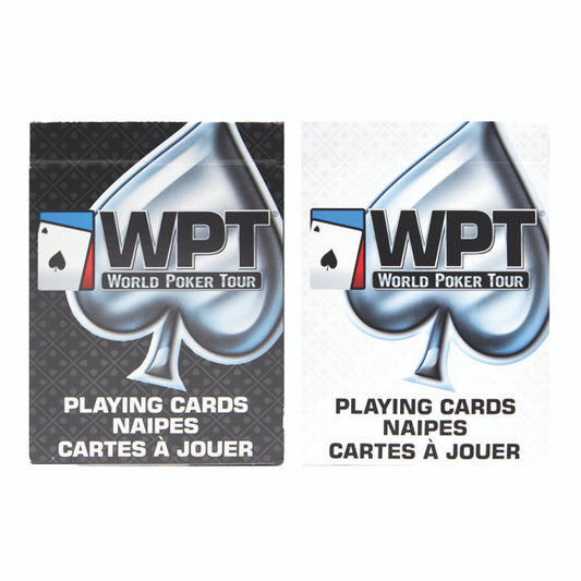 Bee Royal World Poker Tour (WPT) Playing Cards – Black & White with Red Seal