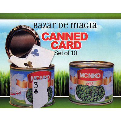 Canned Card (Blue) ( Set of 10 cans ) by Bazar de Magia - Trick